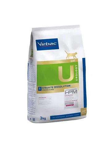Virbac Корм для кошек HPM Urology Растворение Струвита U1, 3 кг