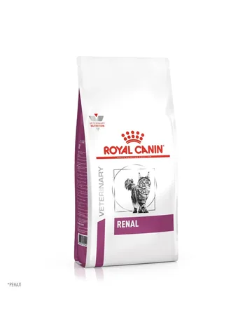 Сухой корм для кошек Royal Canin Renal диетический при почечной недостаточности, 2 кг