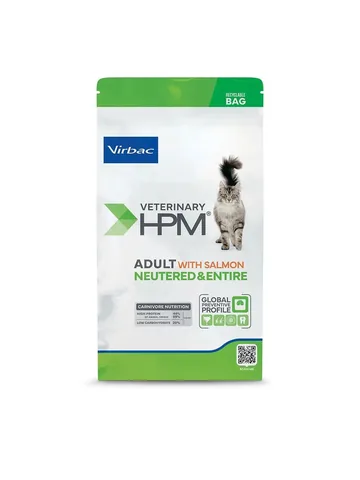 Virbac корм для кошки HPM Adult Salmon Neutered & Entire 12 кг