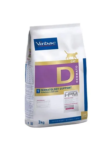 Virbac Корм для кошек HPM Dermatology Support D1, 1,5 кг